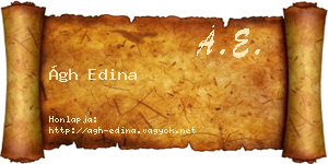 Ágh Edina névjegykártya
